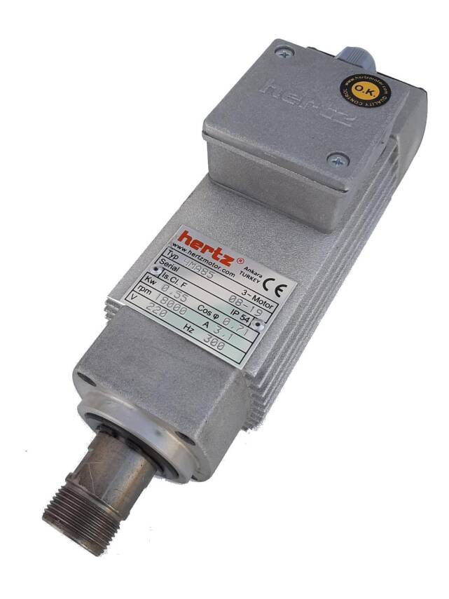 0.55 Kw Hertz Spindle Motor Er20 18000 Devir 220 - Hertz Spindle Motor