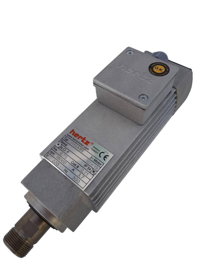 0.75 Kw Hertz Spindle Motor Er16 18000 Devir 220 - Hertz Spindle Motor
