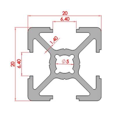 20X20 Sigma Profil 6 Kanal - 2