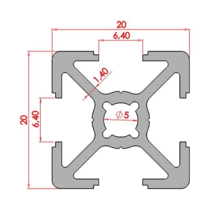 20X20 Sigma Profil 6 Kanal - 2