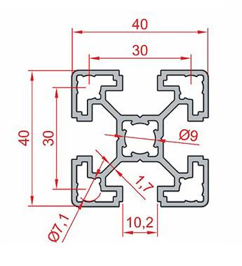40X40 Sigma Profil 10 Kanal Hafif Tip Toptan - 2