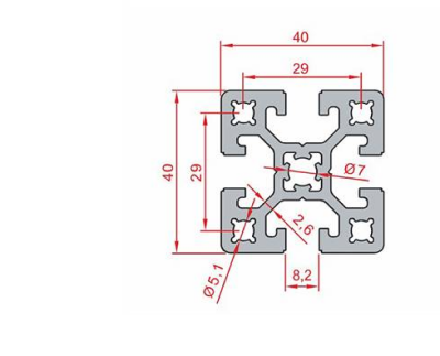 40X40 Sigma Profil 8 Kanal Ağır Tip Toptan - 2