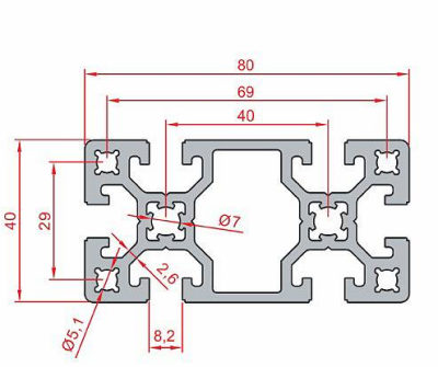 40X80 Sigma Profil 8 Kanal Ağır Tip Toptan - 2