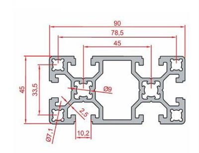 45X90 Sigma Profil 10 Kanal Ağır Tip Toptan - 2