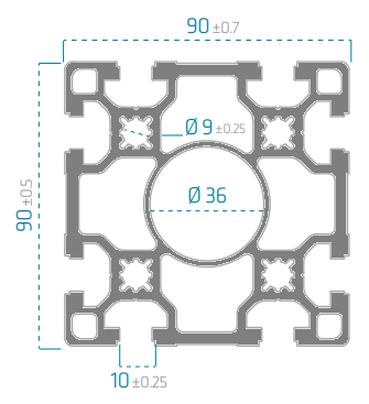 90X90 Sigma Profil 10 Kanal Ağır Tip Toptan - 2