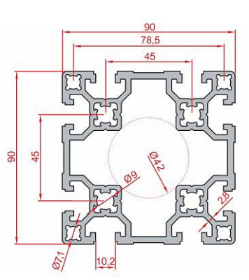 90X90 Sigma Profil 10 Kanal Standart Tip Toptan - 2