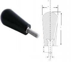 No3 M12x30 Armutlu Silindir Civatalı - Bakalit