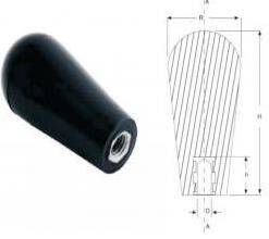 No3 M12 Armutlu Silindir Burçlu - Bakalit