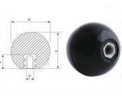 45’Lik M8 Topuz - Bakalit Topuz