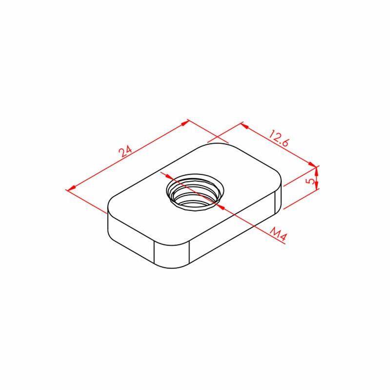 Dikdörtgen Somun M4 K8 - 2