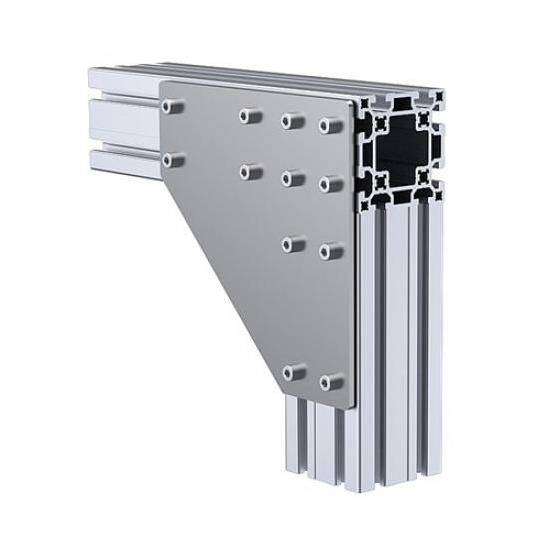 İki Yönlü Bağlantı Sacı 100X100 K10 Çinko - Sigma Profil Bağlantı Sacı