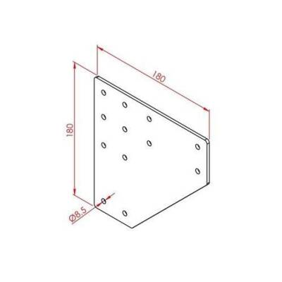 İki Yönlü Bağlantı Sacı 45X90 K10 Çinko - 2