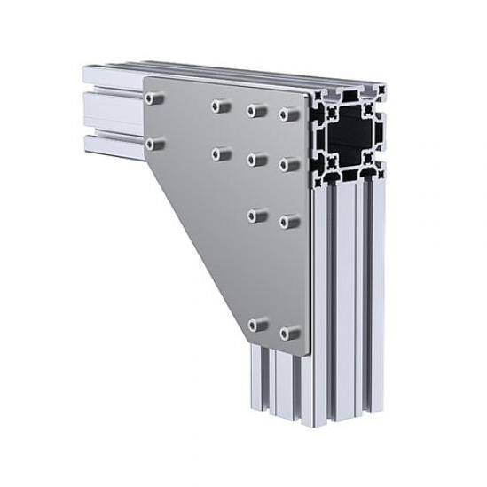 İki Yönlü Bağlantı Sacı 80X80 K10 Çinko - Sigma Profil Bağlantı Sacı