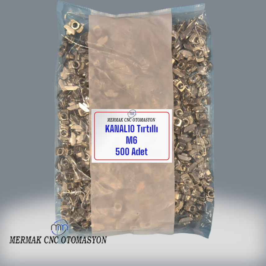 10 Kanal M6 Tırtıllı Somun (500 Adet) - Somun Çeşitleri