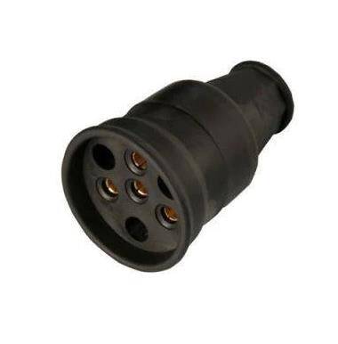 Kauçuk Topraklı Dişi Fiş 25A (Siyah) 380V - Diğer