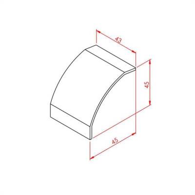 Köşe Bağlantı Kapağı Geniş 45X45 - 2