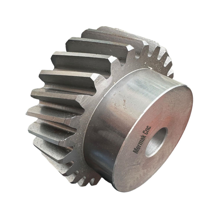 M1.5 Z25 Diş Pilot Delikli Helis Pinyon - Kremayer Dişli Pinyon