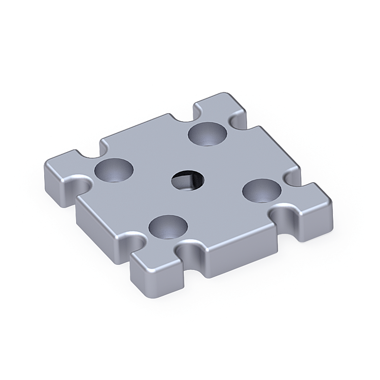 Pabuç Bağlantı Parçası 80X80 M12 - Probotsan Cnc Makine A.ş