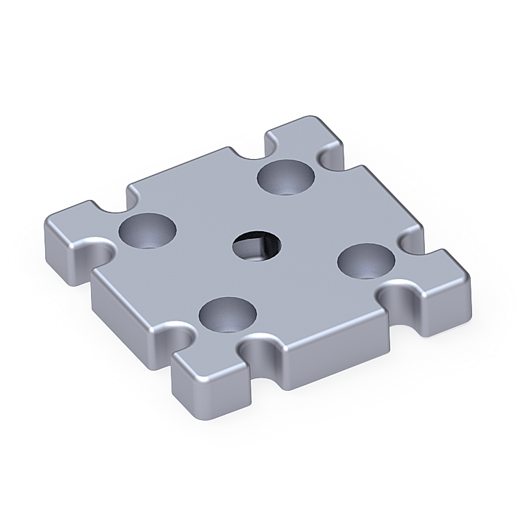 Pabuç Bağlantı Parçası 90X90 M12 - Probotsan Cnc Makine A.ş