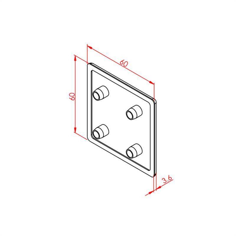 Profil Kapağı 60X60 Çift Kanal - 2