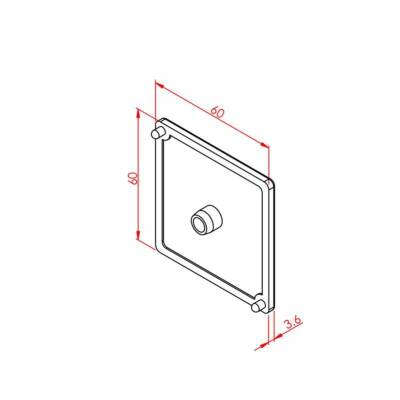 Profil Kapağı 60X60 Tek Kanal - 2