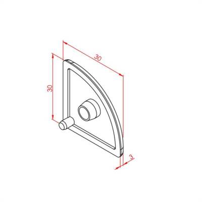 Profil Kapağı Radıuslu 30X30 - 2