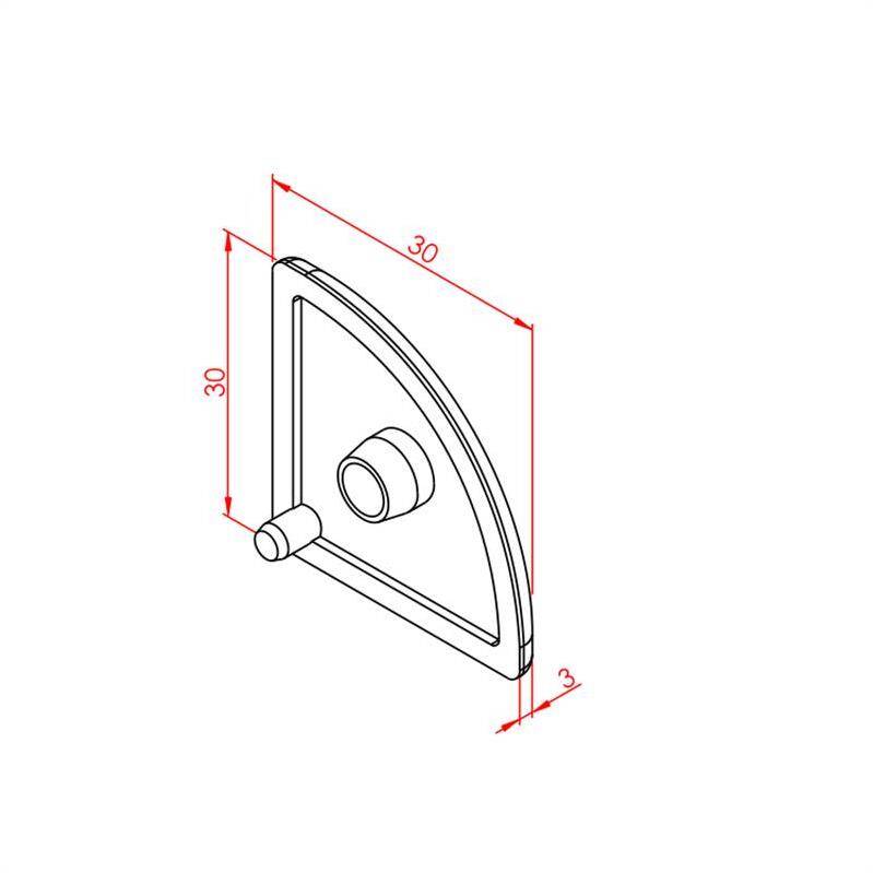 Profil Kapağı Radıuslu 30X30 - 2