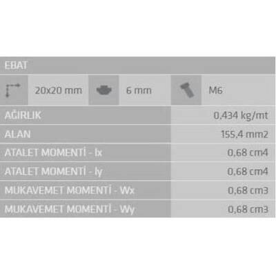 20X20 Sigma Profil 6 Kanal Toptan - 3