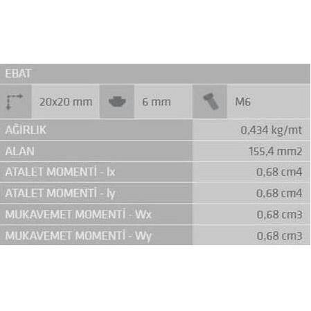 20X20 Sigma Profil 6 Kanal Toptan - 3