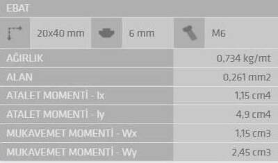20X40 Sigma Profil 6 kanal Toptan - 3