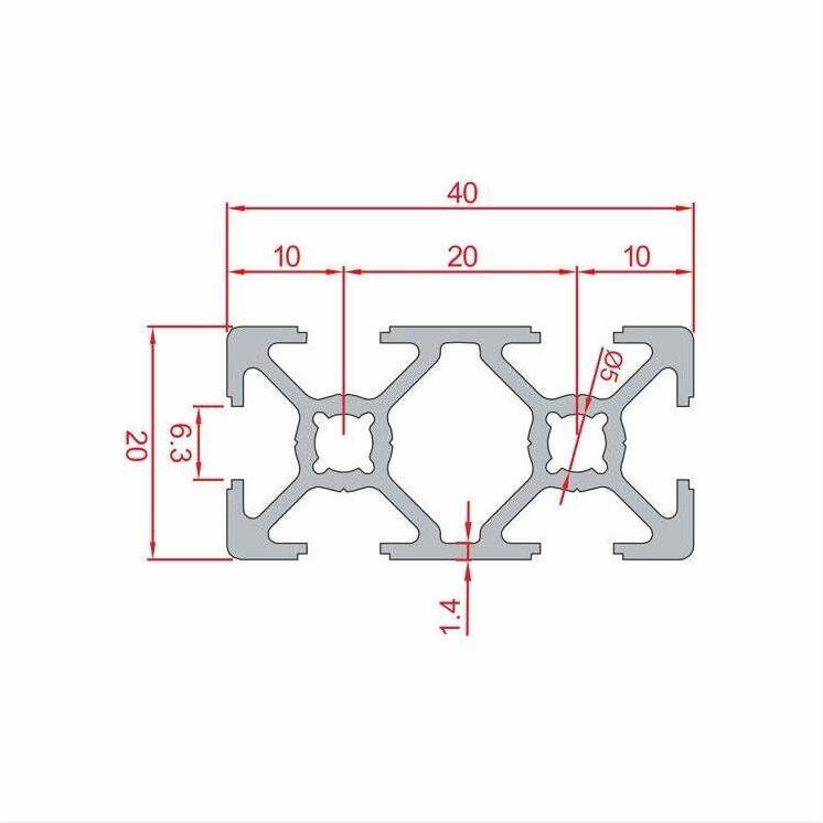 20X40 Sigma Profil 6 kanal Toptan - 2