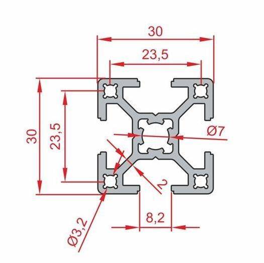 30X30 Sigma Profil 8 Kanal - 2