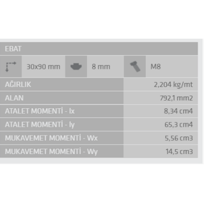 30X90 Sigma Profil 8 Kanal Toptan - 3