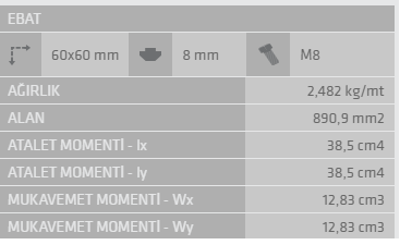 60X60 Sigma Profil 8 Kanal Toptan - 3