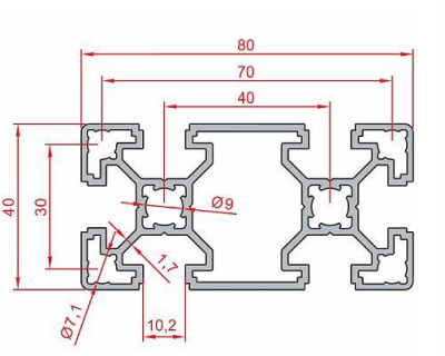 40X80 Sigma Profil 10 Kanal Hafif Tip Toptan - 2