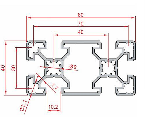 40X80 Sigma Profil 10 Kanal Hafif Tip Toptan - 2