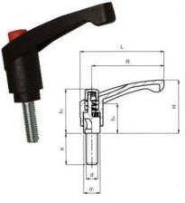 No3 M10x40 Sustalı Kol Plastik Civatalı - Sustalı Kol